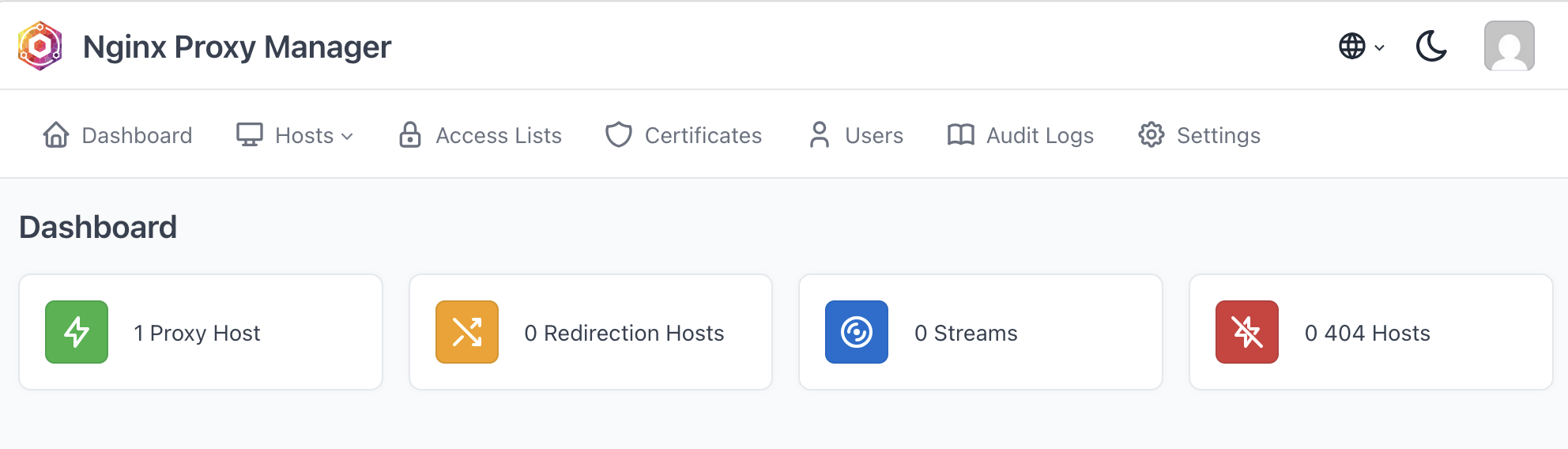 ngnix proxy manager screenshot